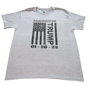 Rapid Dominance Mens Large Inauguration Trump Gray Black Graphic Tee T Shirt